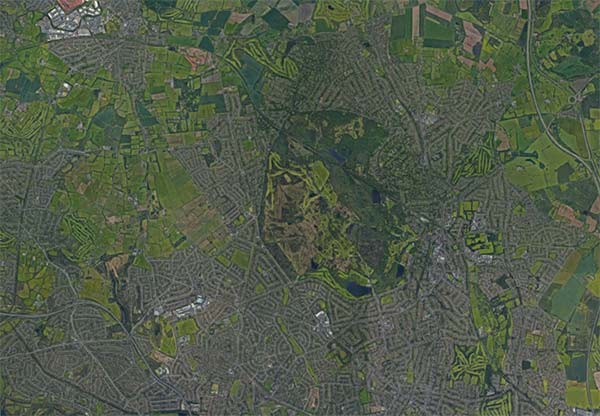 aerial-view of sutton coldfield